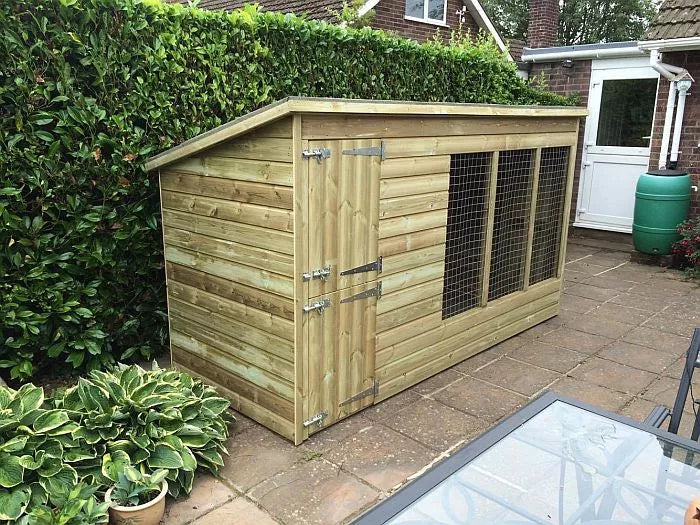 Aston Wooden Dog Kennel And Run