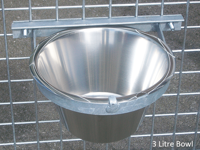 stainless steel single dog bowl and holder