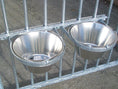 Load image into Gallery viewer, stainless steel double dog bowls and holder
