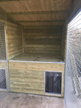 Load image into Gallery viewer, wooden dog kennel block and run
