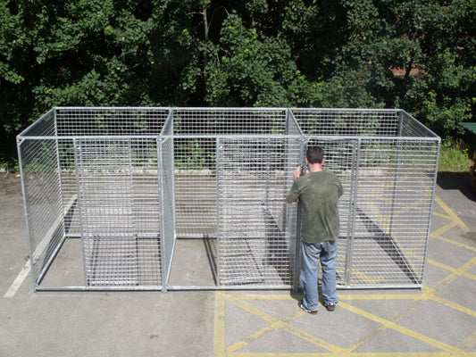 galvanised dog pen