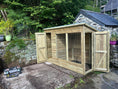 Load image into Gallery viewer, ASTON WOODEN DOG KENNEL AND RUN  8ft wide x 6ft depth x 5'7ft high
