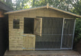 Load image into Gallery viewer, Elworth Chalet Wooden Dog Kennel And Run 8ft (wide) x 5ft (depth) x 6'6ft (apex)
