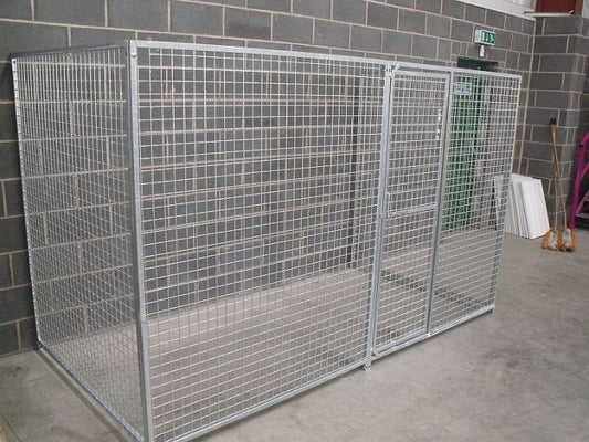 3 sided galvanised mesh dog pen without roof