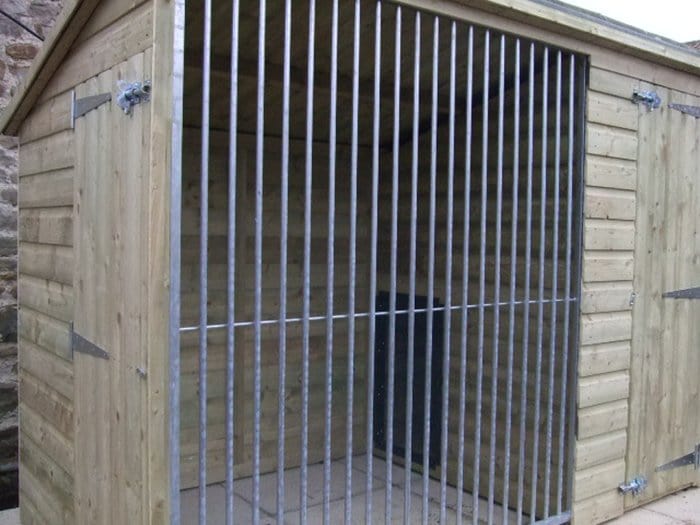 Wooden Dog Kennel and Run