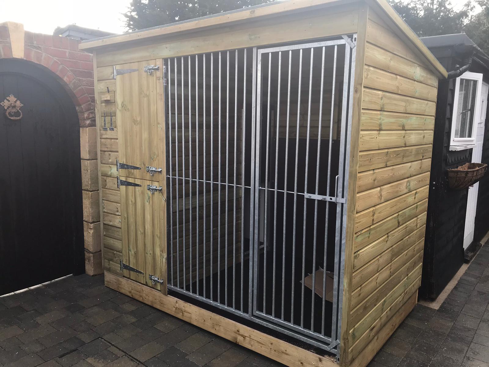 Stapeley Wooden Dog Kennel And Run 8ft (wide) x 6ft (deep) x 6'6ft (high)