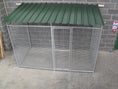 Load image into Gallery viewer, 3 sided galvanised mesh dog pen with roof
