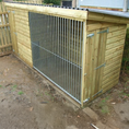 Load image into Gallery viewer, KENNELSTORE Ettiley Wooden Dog Kennel And Run14ft (wide) x 5ft (depth) x 5'7ft (high)
