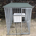 Load image into Gallery viewer, KENNELSTORE SINGLE HOLDING GALVANISED DOG PEN WITH ROOF & THERMAL DOG CABIN 5' (Wide) x 8' (Deep)
