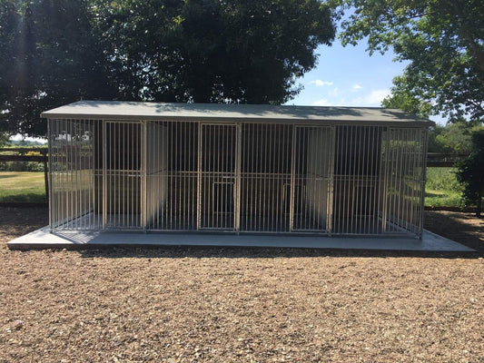 wooden dog kennel block and run