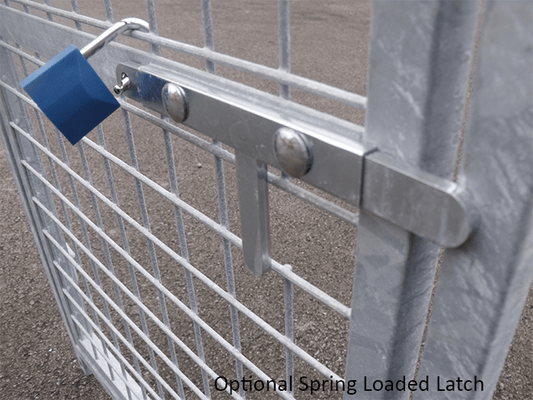 KENNELSTORE 1.0m Width x 1.84m Height Galvanised 2" x 2" Mesh RH Door Dog Run Panels - Spring Loaded Latch