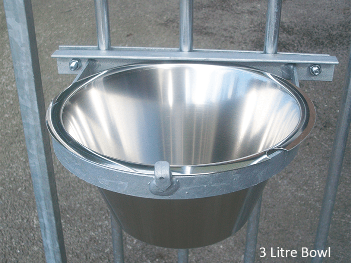 stainless steel single dog bowl and holder