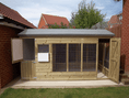 Load image into Gallery viewer, Wooden Dog Kennel and Run
