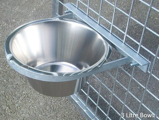 stainless steel single dog bowl and holder