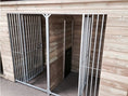 Load image into Gallery viewer, double wooden dog kennel and run
